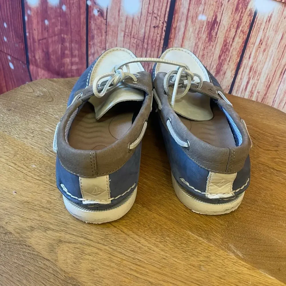 Sperry Authentic Originals 2-Eye Plushwave Tri-Tone Boat Shoes  11.5 Men's Deck